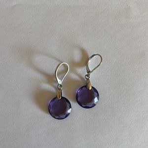 Purple Drop Earrings